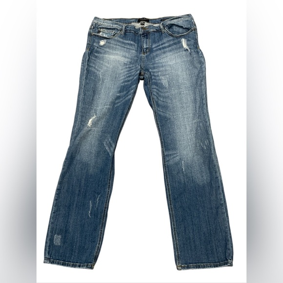 Judy Blue Stylish Skinny Fit Blue Distressed Jeans Size 3XL Stretch Denim - Picture 1 of 5